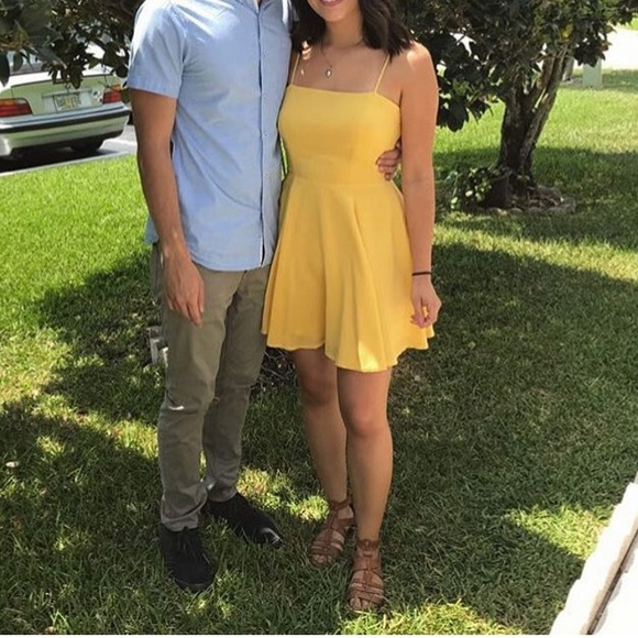 Forever 21 Dresses & Skirts - Yellow F21 Open Back Dress